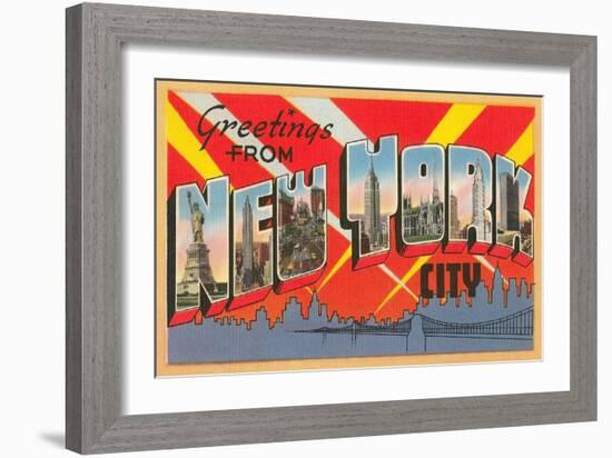 Greetings from New York City-null-Framed Art Print