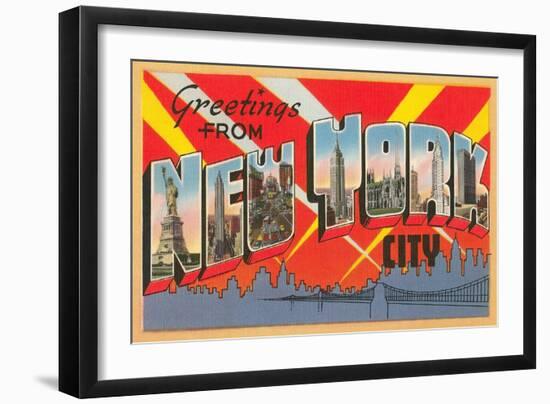 Greetings from New York City-null-Framed Art Print