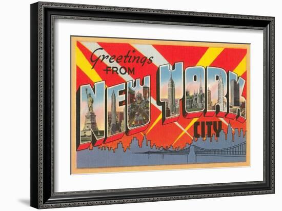 Greetings from New York City-null-Framed Art Print