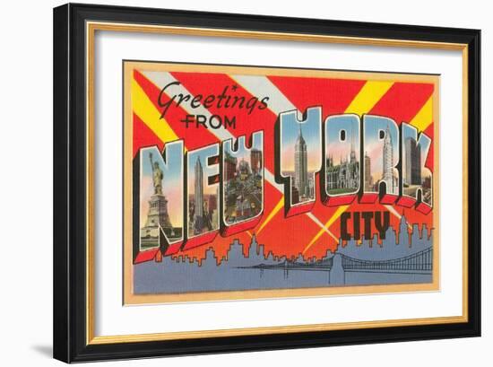 Greetings from New York City-null-Framed Art Print