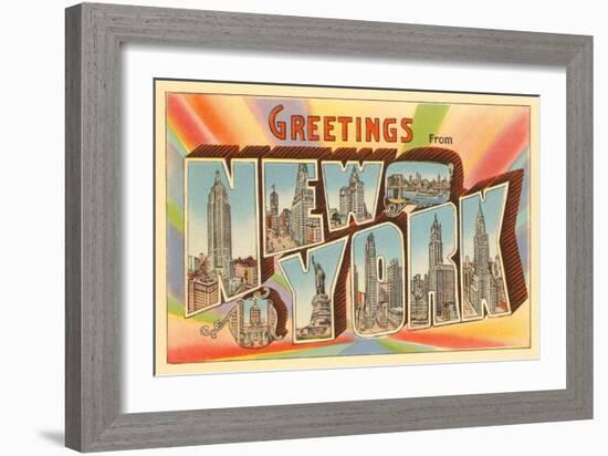 Greetings from New York City-null-Framed Art Print