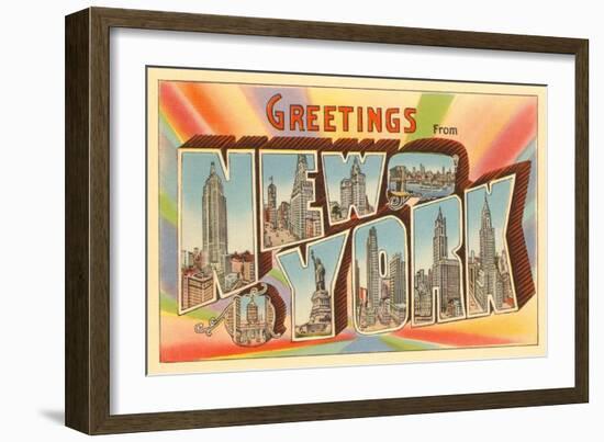 Greetings from New York City-null-Framed Art Print