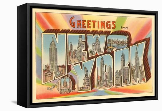 Greetings from New York City-null-Framed Stretched Canvas