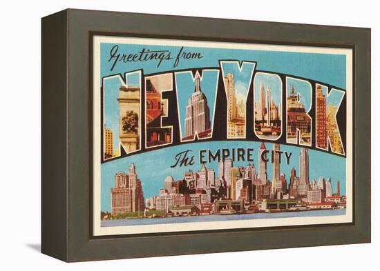 Greetings from New York, the Empire City-null-Framed Stretched Canvas