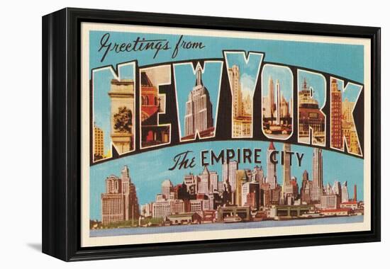 Greetings from New York, the Empire City-null-Framed Stretched Canvas