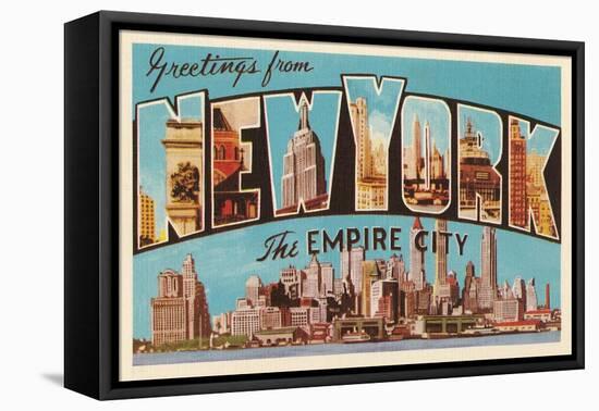 Greetings from New York, the Empire City-null-Framed Stretched Canvas