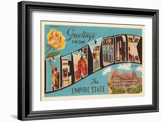 Greetings from New York-null-Framed Art Print