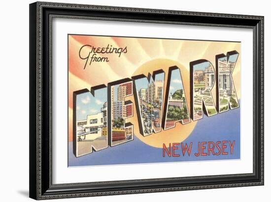 Greetings from Newark, New Jersey-null-Framed Art Print