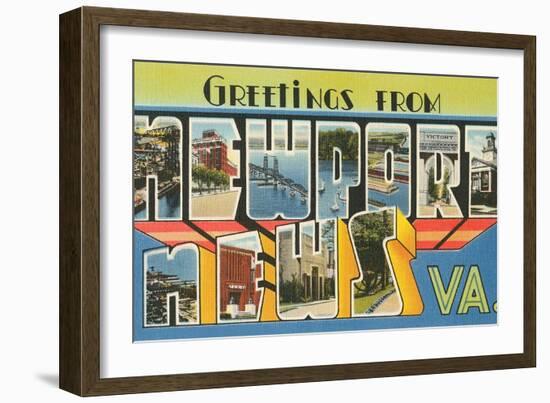 Greetings from Newport News, Virginia-null-Framed Art Print