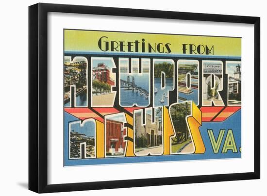 Greetings from Newport News, Virginia-null-Framed Art Print