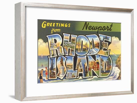 Greetings from Newport, Rhode Island-null-Framed Art Print
