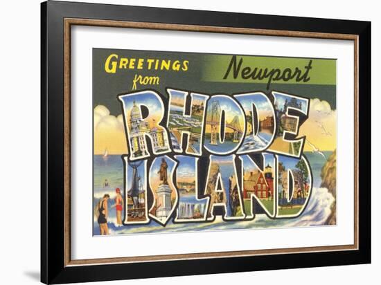 Greetings from Newport, Rhode Island-null-Framed Art Print