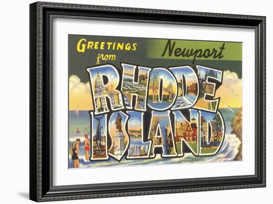 Greetings from Newport, Rhode Island-null-Framed Art Print