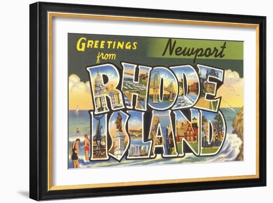 Greetings from Newport, Rhode Island-null-Framed Art Print