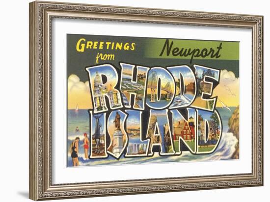 Greetings from Newport, Rhode Island-null-Framed Art Print