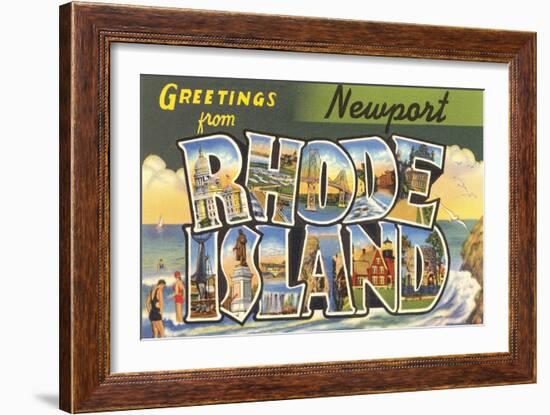 Greetings from Newport, Rhode Island-null-Framed Art Print