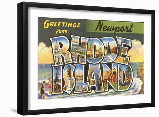 Greetings from Newport, Rhode Island-null-Framed Art Print