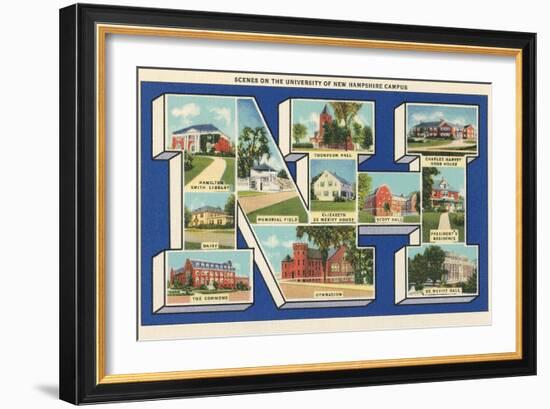 Greetings from Nh, University of New Hampshire-null-Framed Art Print