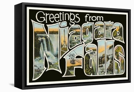 Greetings from Niagara Falls, New York-null-Framed Stretched Canvas