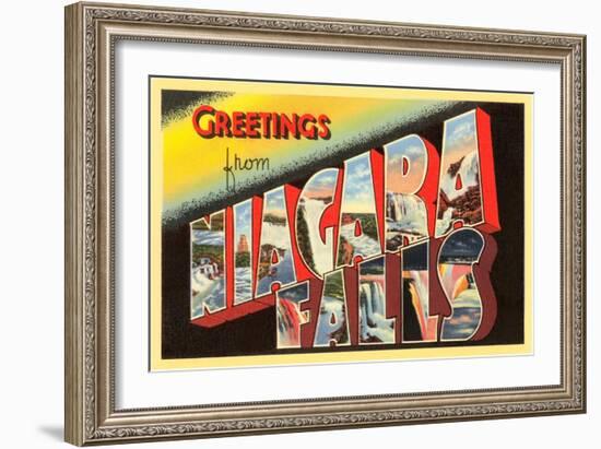 Greetings from Niagara Falls, New York-null-Framed Art Print