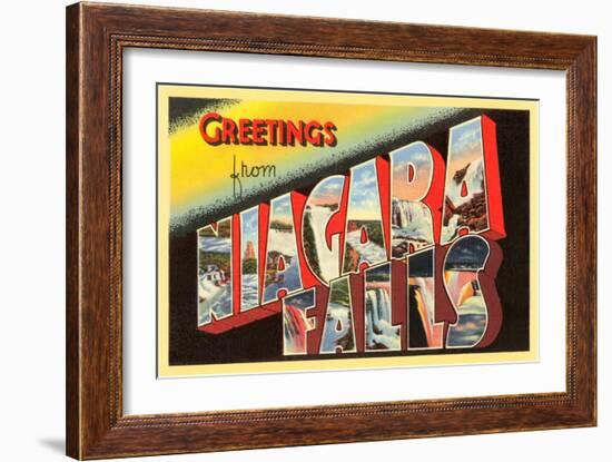 Greetings from Niagara Falls, New York-null-Framed Art Print