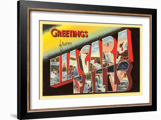 Greetings from Niagara Falls, New York-null-Framed Art Print