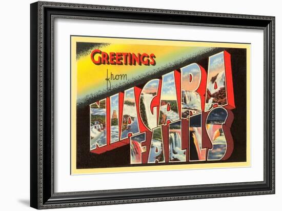 Greetings from Niagara Falls, New York-null-Framed Art Print