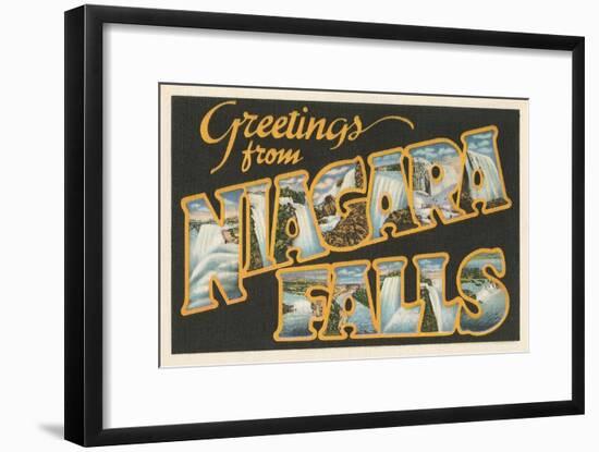 Greetings from Niagara Falls-null-Framed Art Print