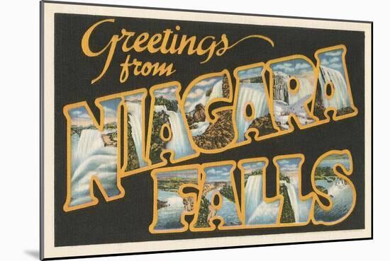 Greetings from Niagara Falls-null-Mounted Art Print