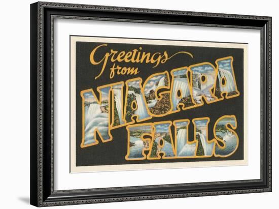 Greetings from Niagara Falls-null-Framed Art Print