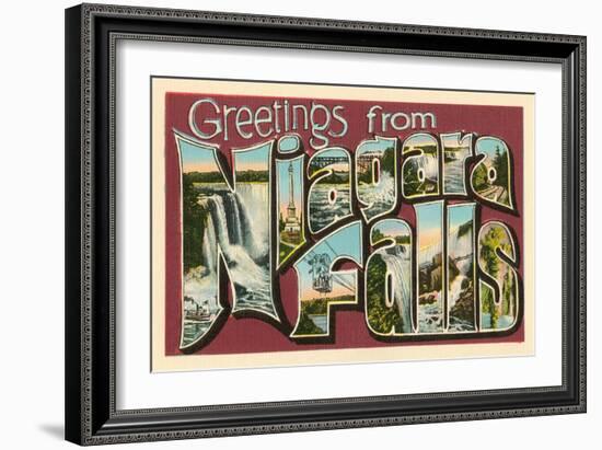 Greetings from Niagara Falls-null-Framed Art Print