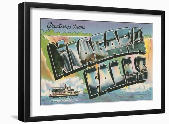 Greetings from Niagara Falls-null-Framed Art Print