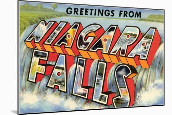 Greetings from Niagra Falls, New York-null-Mounted Art Print