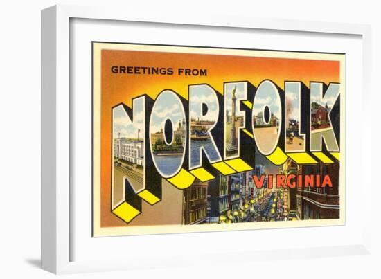 Greetings from Norfolk, Virginia-null-Framed Art Print