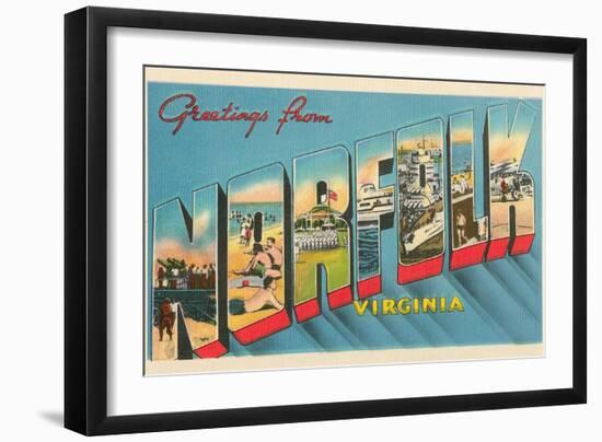 Greetings from Norfolk, Virginia-null-Framed Art Print