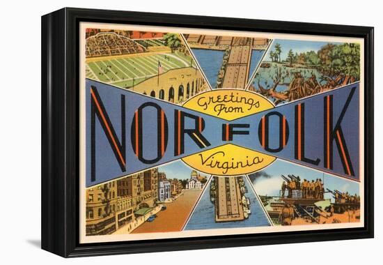 Greetings from Norfolk, Virginia-null-Framed Stretched Canvas