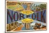 Greetings from Norfolk, Virginia-null-Mounted Art Print