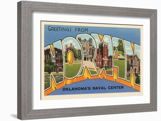 Greetings from Norman, Oklahoma-null-Framed Art Print