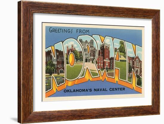 Greetings from Norman, Oklahoma-null-Framed Art Print