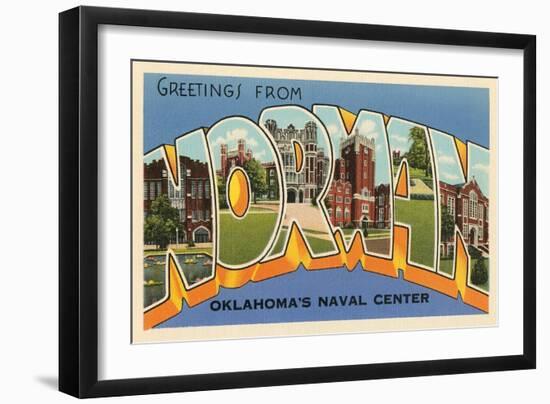 Greetings from Norman, Oklahoma-null-Framed Art Print