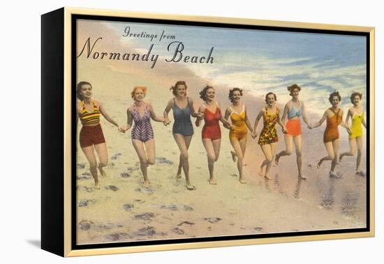 Greetings from Normandy Beach, New Jersey-null-Framed Stretched Canvas