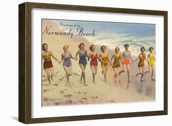 Greetings from Normandy Beach, New Jersey-null-Framed Art Print