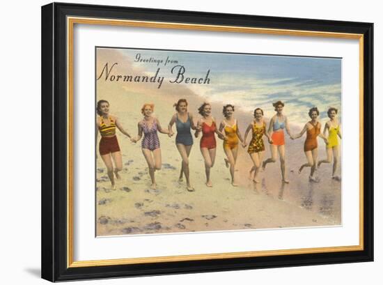 Greetings from Normandy Beach, New Jersey-null-Framed Art Print