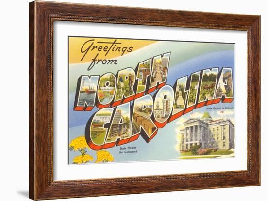 Greetings from North Carolina-null-Framed Art Print
