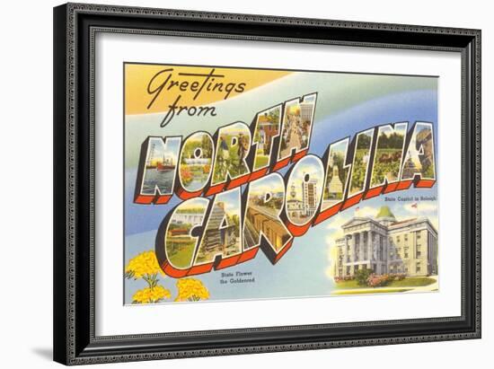 Greetings from North Carolina-null-Framed Art Print