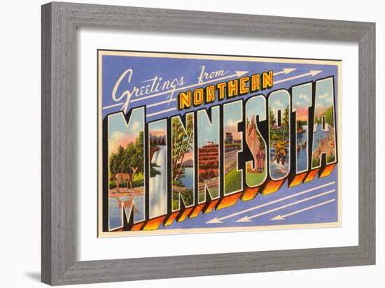 Greetings from Northern Minnesota-null-Framed Art Print