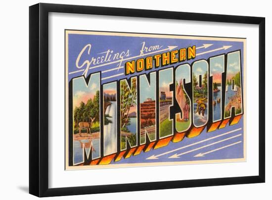 Greetings from Northern Minnesota-null-Framed Art Print
