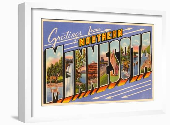 Greetings from Northern Minnesota-null-Framed Art Print