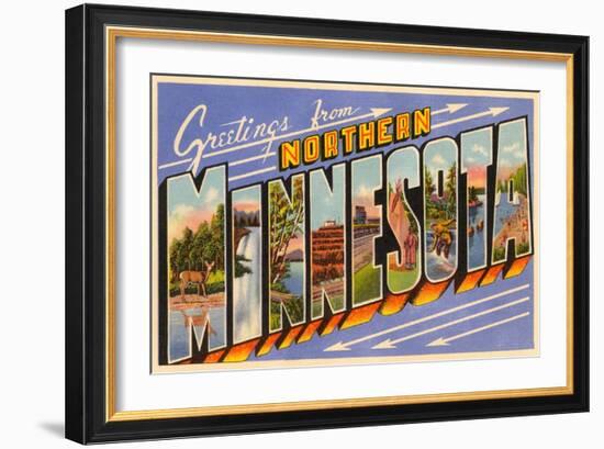 Greetings from Northern Minnesota-null-Framed Art Print