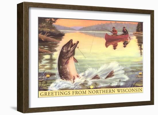 Greetings from Northern Wisconsin-null-Framed Art Print